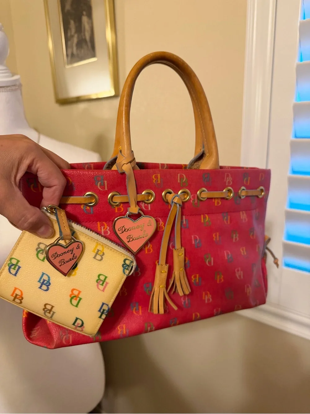 Y2K Dooney & Bourke “It”  Satchel with Vachetta Leather Handles